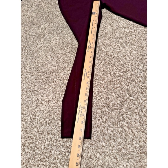 J. Jill Slim Leg Leggings Small Maroon Red Ponte Stretch‎ Mid Rise Solid Stretch - Picture 6 of 6